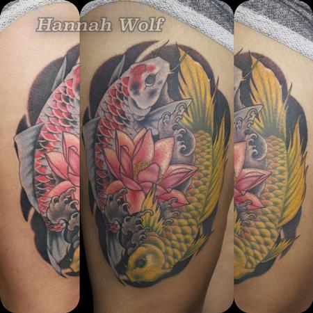 Tattoos - koi fish and lotus - 116203